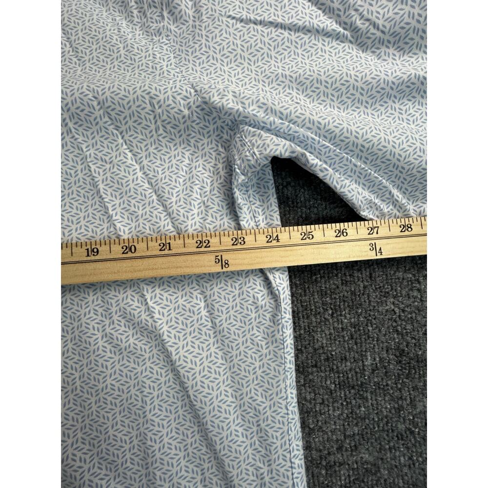 Michael Kors Men's XL Slim Fit Untucked Button Front Shirt Blue Print - Picture 5 of 6